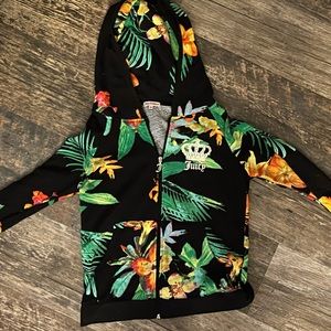 EUC Juicy Couture Terry Palm Hoodie with Rhinestones